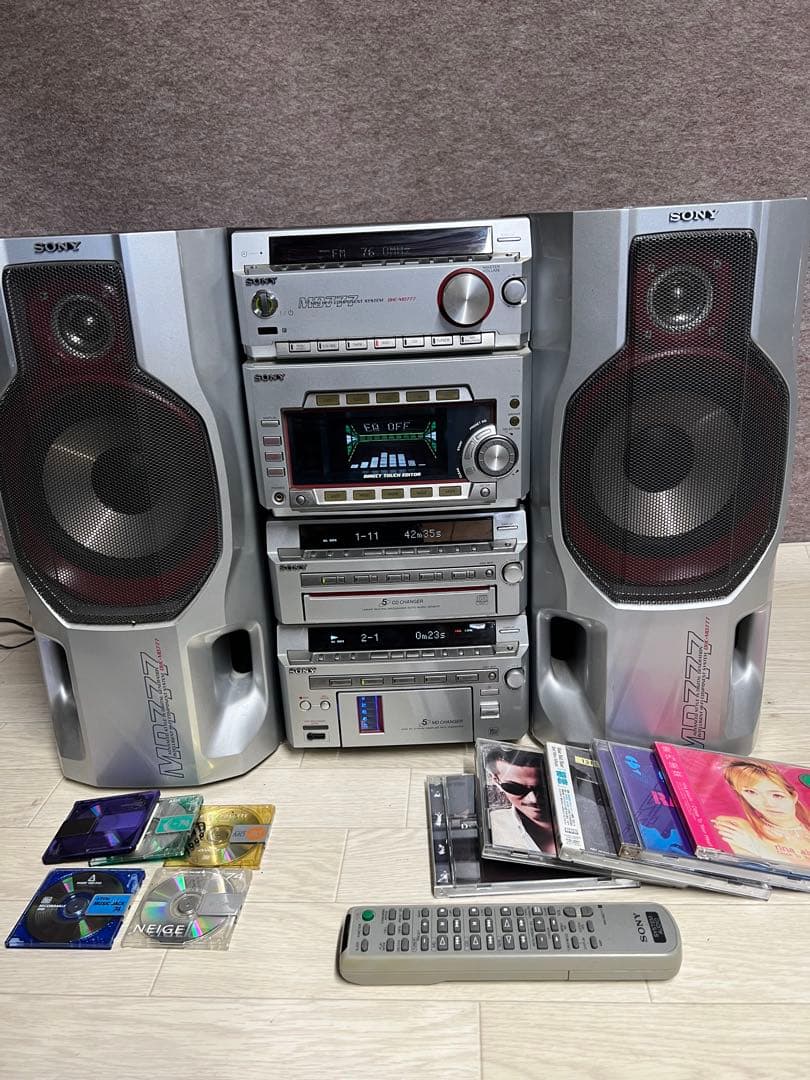 ソニーSTR-MD777システムコンポDHC-MD777 中古動作品リモコン付き