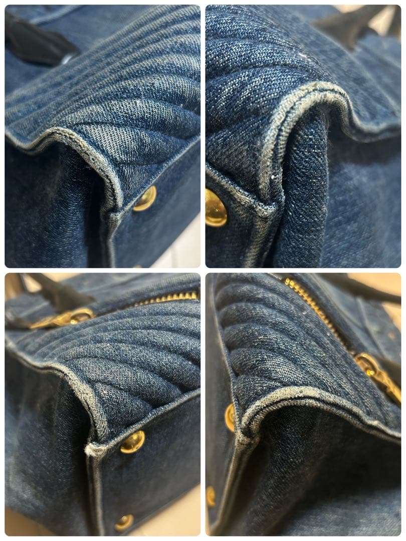 MIU MIU デニムキルティングハンドバッグ