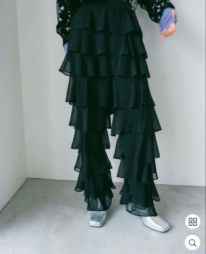 【完売品】sahara ティアードパンツ ブラック