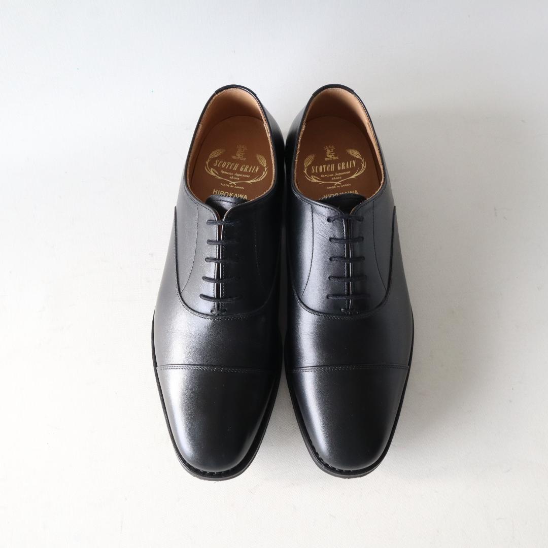 ほぼ未使用スコッチグレイン　シャインオアレイン　ストレートチップ　黒　24.5