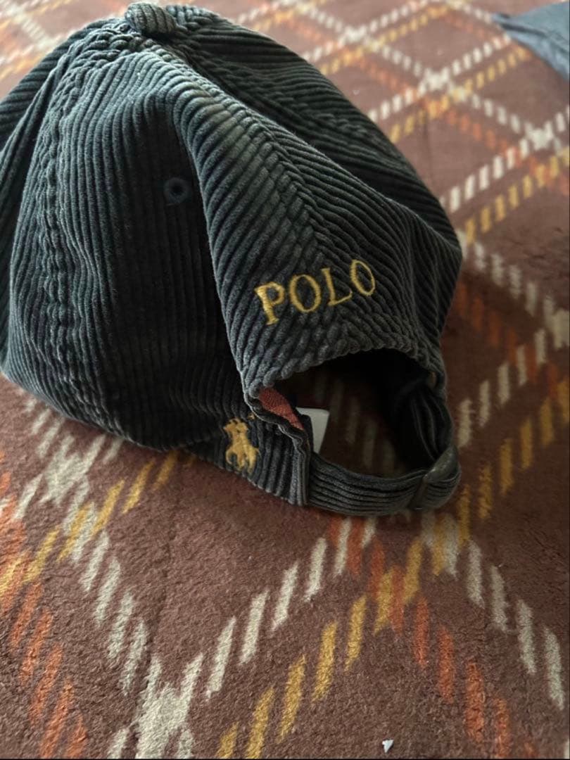 90s' Ralph Lauren コーデュロイキャップ　フェード