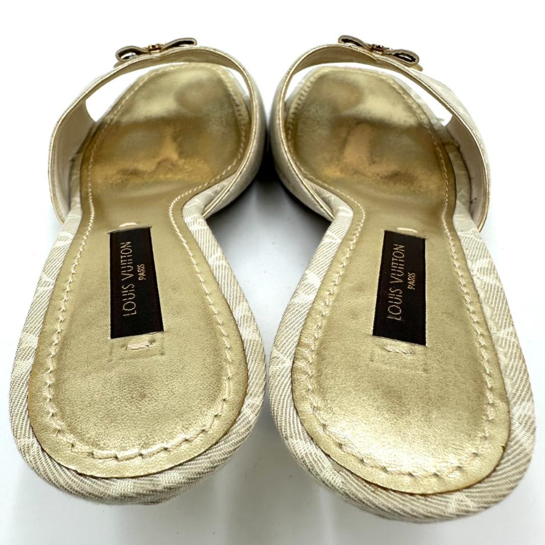 LOUIS VUITTON ルイヴィトン ミュール モノグラム ミニ リボン