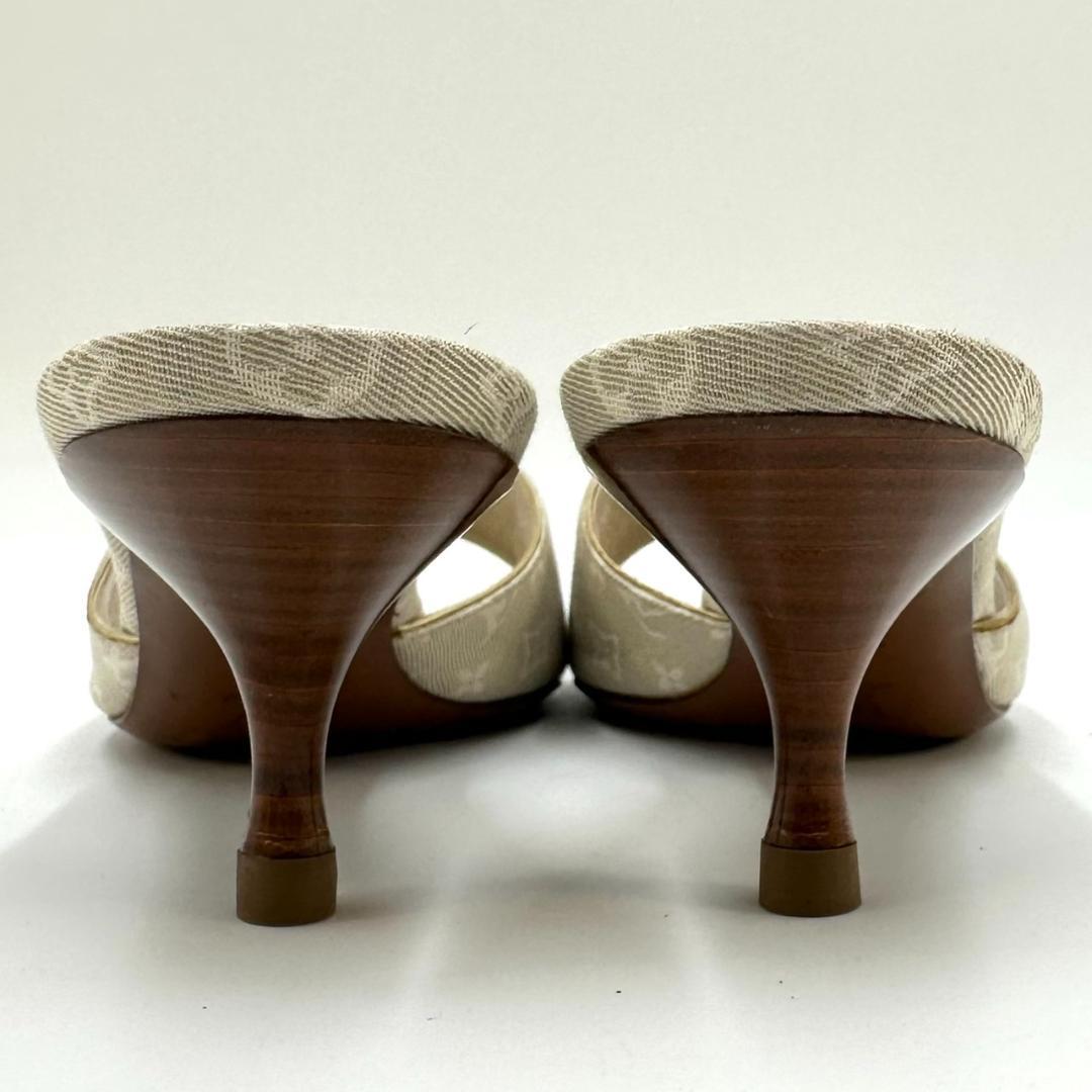 LOUIS VUITTON ルイヴィトン ミュール モノグラム ミニ リボン