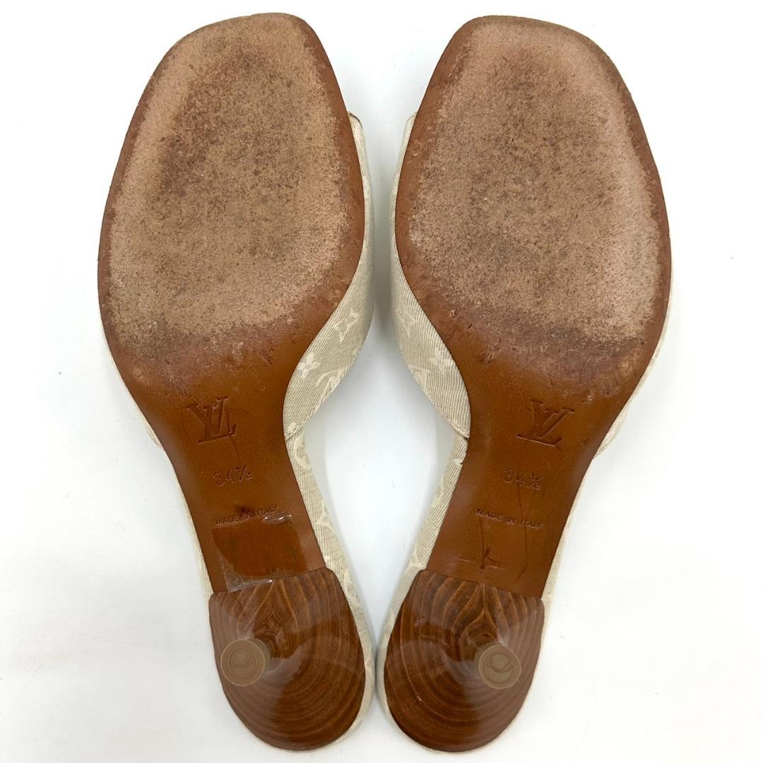 LOUIS VUITTON ルイヴィトン ミュール モノグラム ミニ リボン