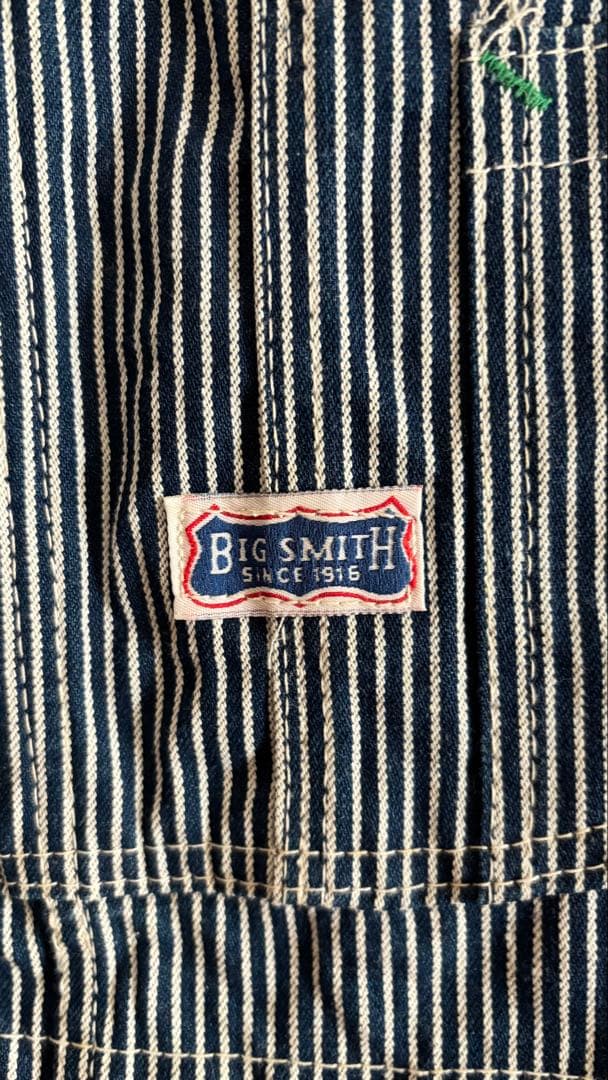 商品名：古着 70年代 ビッグスミス ヒッコリーストライプ オーバーオール