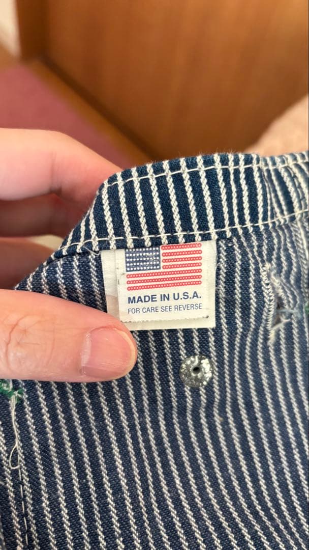 商品名：古着 70年代 ビッグスミス ヒッコリーストライプ オーバーオール