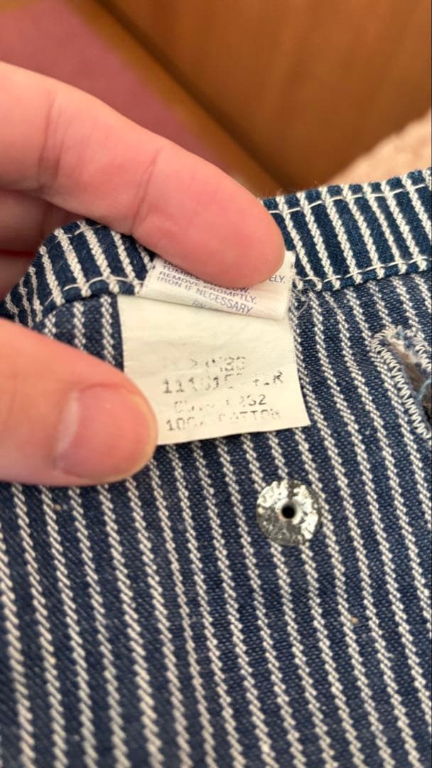 商品名：古着 70年代 ビッグスミス ヒッコリーストライプ オーバーオール