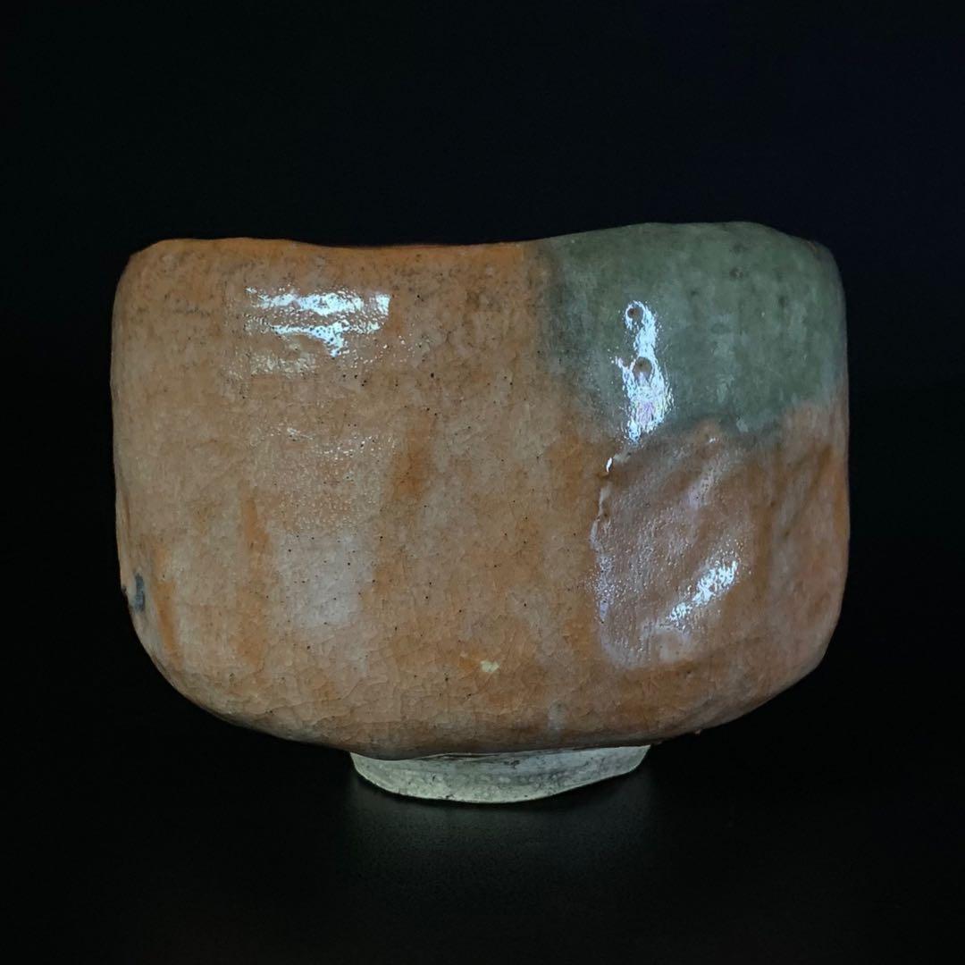 【十一代 楽吉左衛門（慶入）造】松鶴ノ画 赤茶碗 共箱