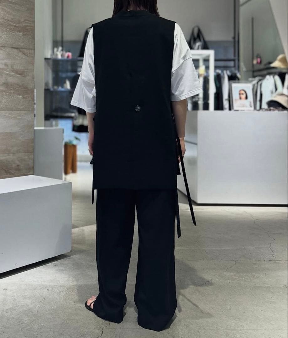 ENFOLD CACHE-COEUR OPEN VEST 38 黒