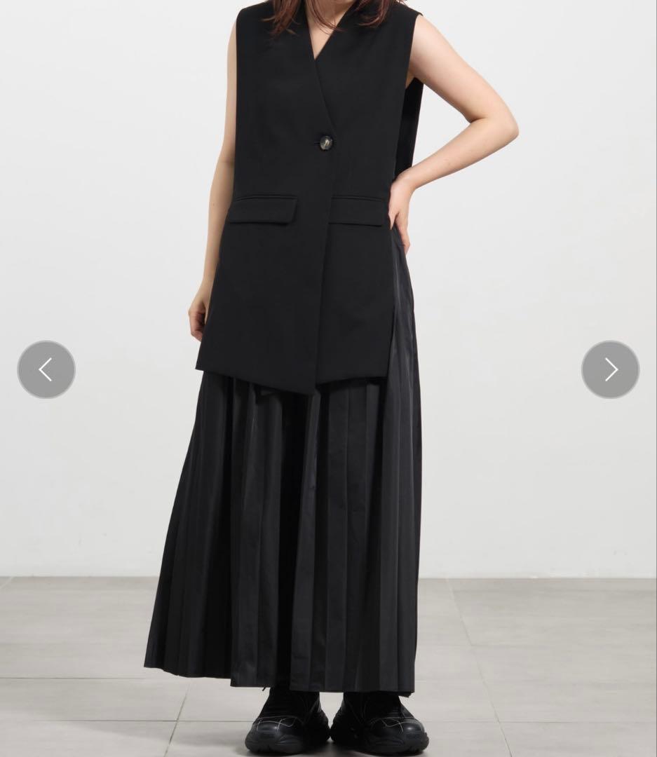 ENFOLD CACHE-COEUR OPEN VEST 38 黒