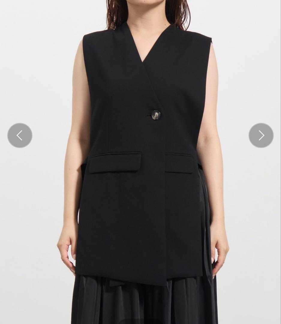 ENFOLD CACHE-COEUR OPEN VEST 38 黒