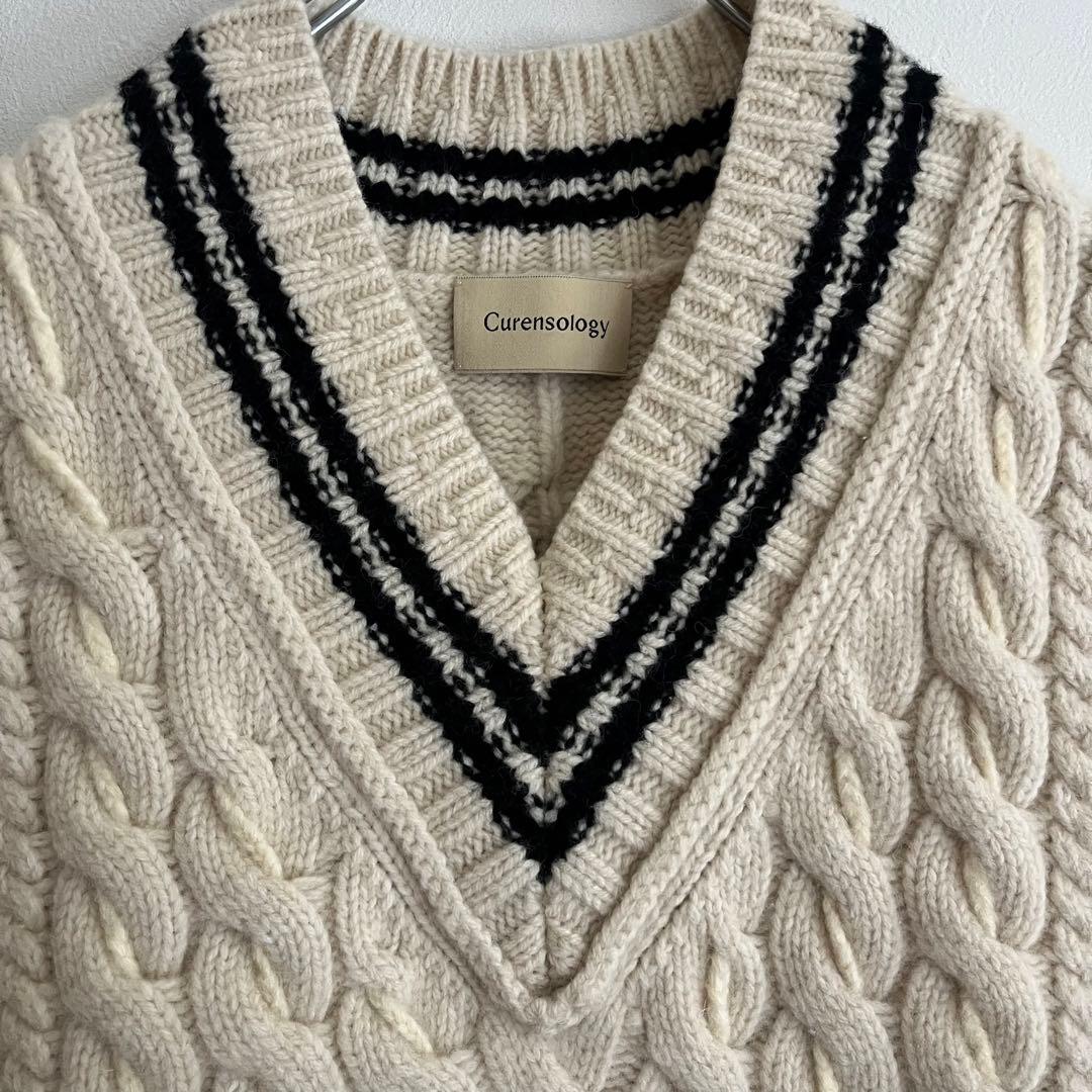 定価3.08万 カレンソロジー アランチルデンニットベスト アイボリー