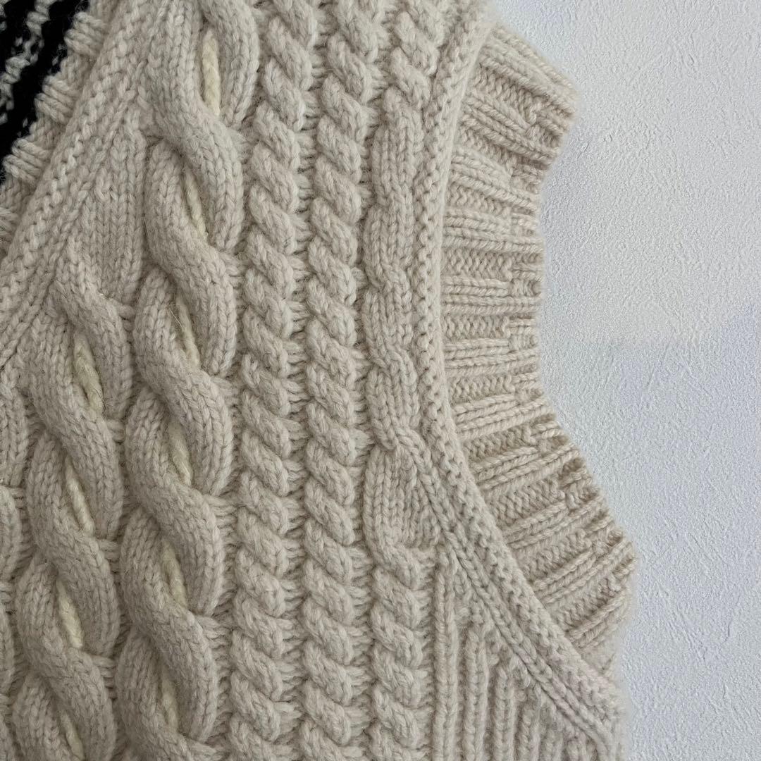 定価3.08万 カレンソロジー アランチルデンニットベスト アイボリー