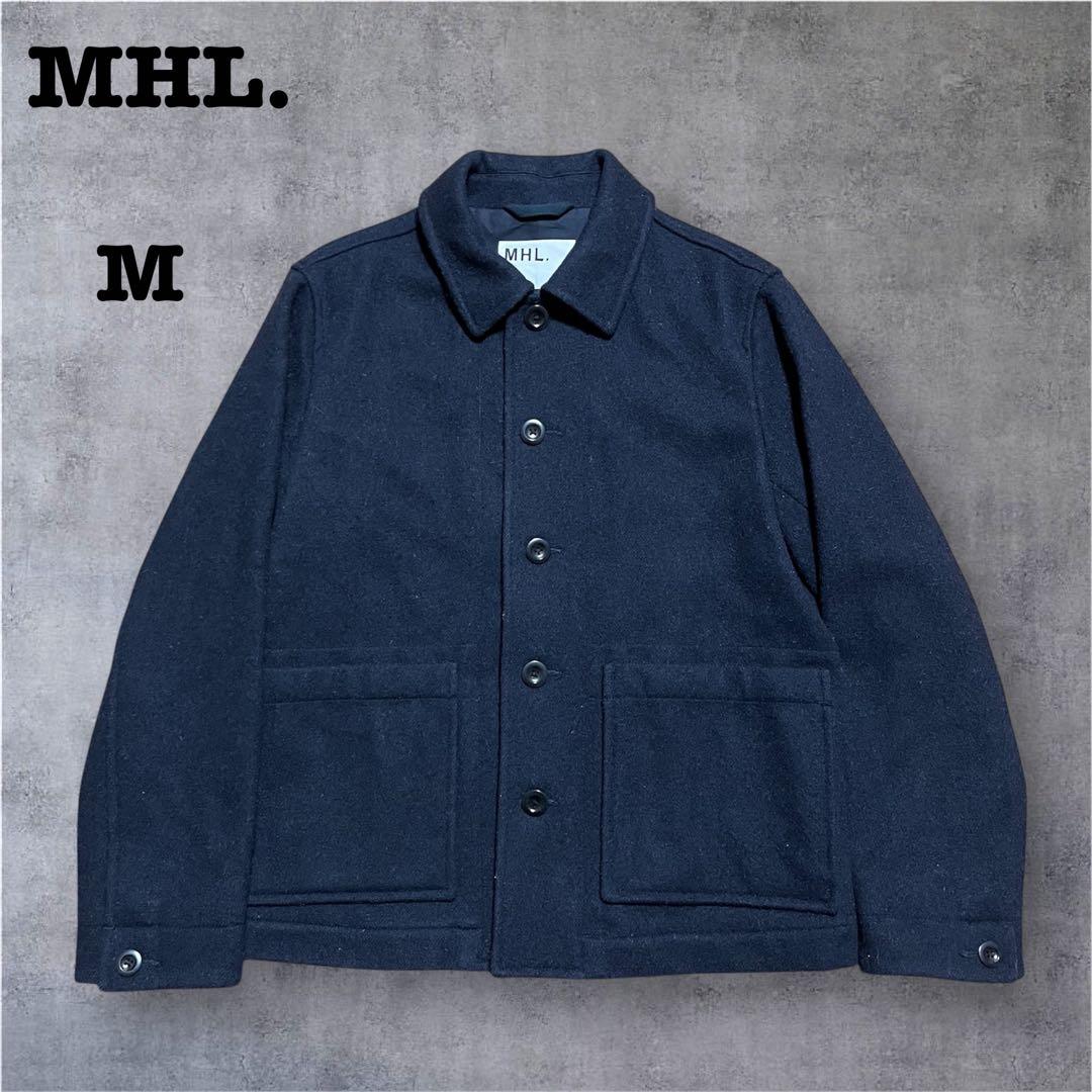 MHL. ウールカバーオール MARGARET HOWELL ネイビー　M
