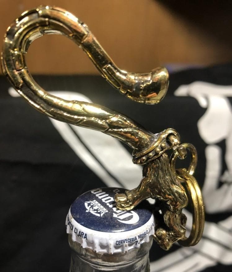 栓抜き！真鍮製（ブラス）★ハンド★ウォレットチェーン★