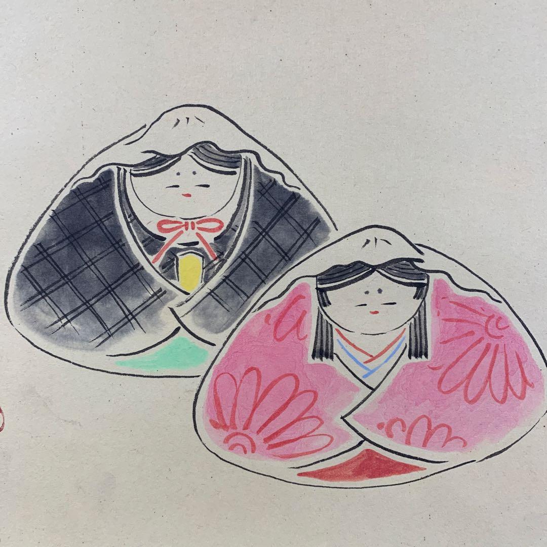 美品 掛け軸 黄梅院 小林太玄作 貝雛ノ図「三千歳の」共箱 縁起物 桃の節句