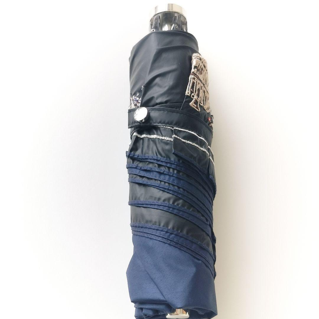 新品 アクアスキュータム 折りたたみ日傘 ロンドンガール 刺繍　サマーシールド