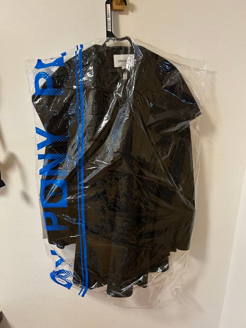 ENFOLD エンフォルド　メルトンリバーケープ Aラインコート ブラック36