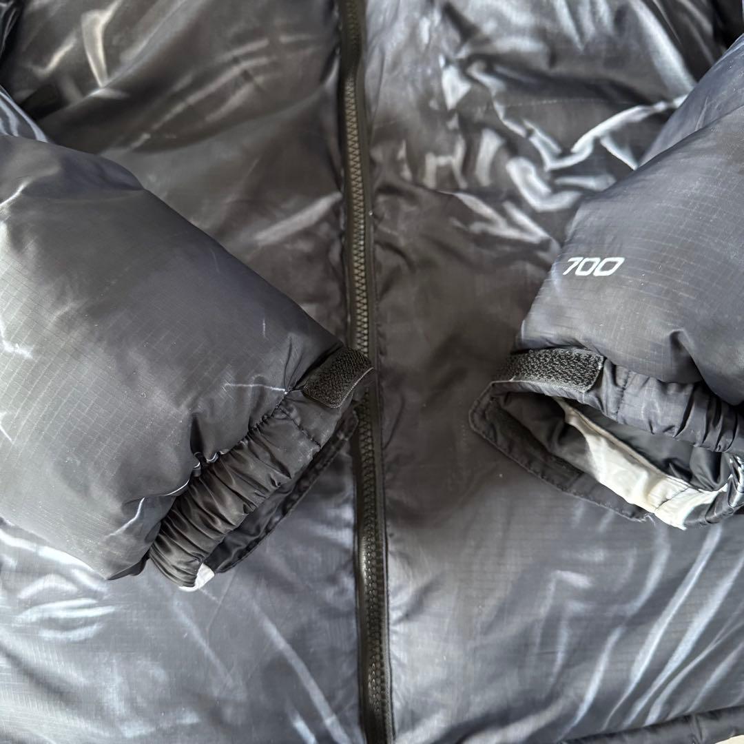 Supreme ノースフェイス　ダウンジャケット　ヌプシ　黒　M 騙し絵ヌプシ