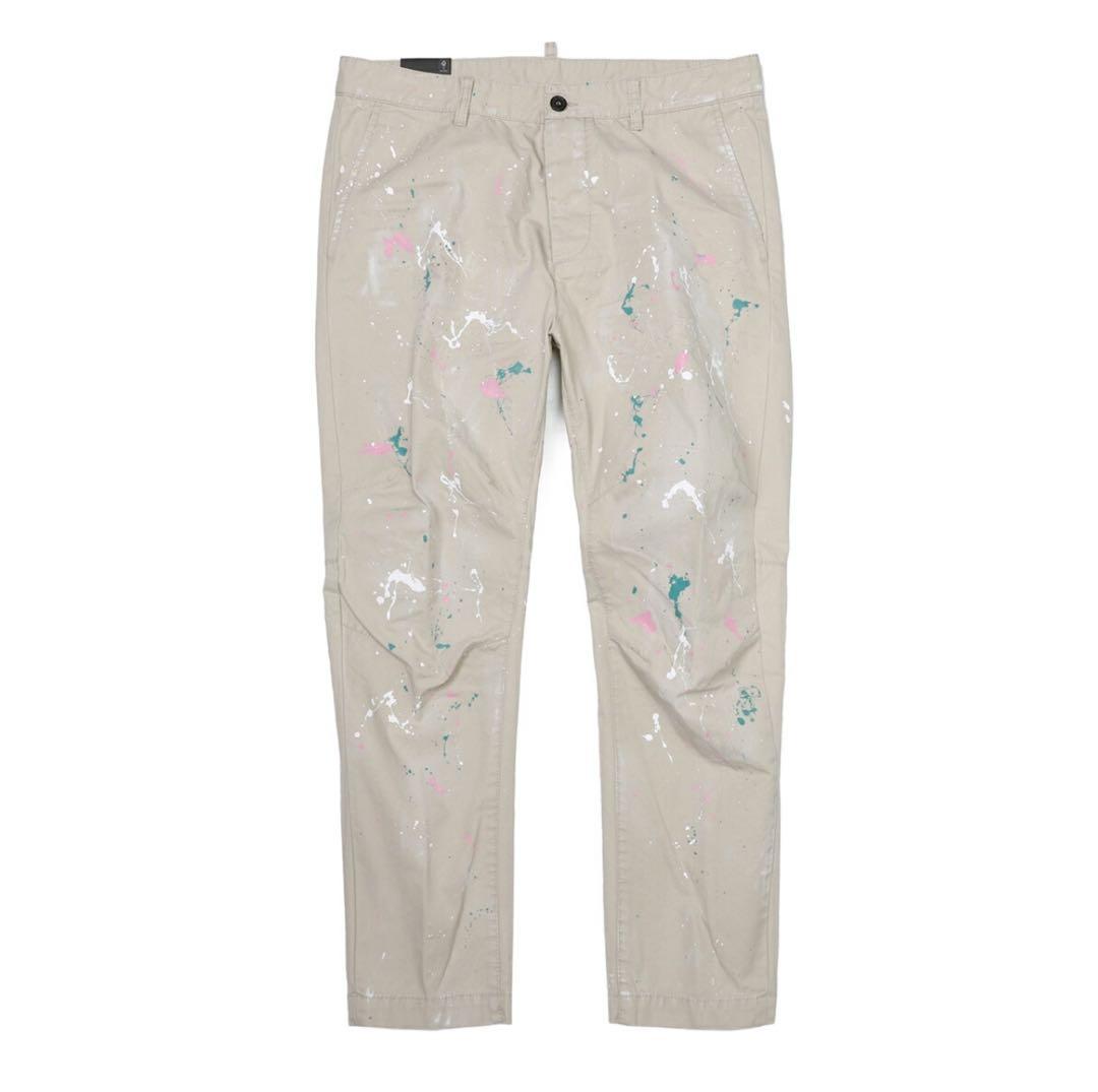 ディースクエアード DSQUARED2 ボタンフライパンツ チノパンツ ベージュ