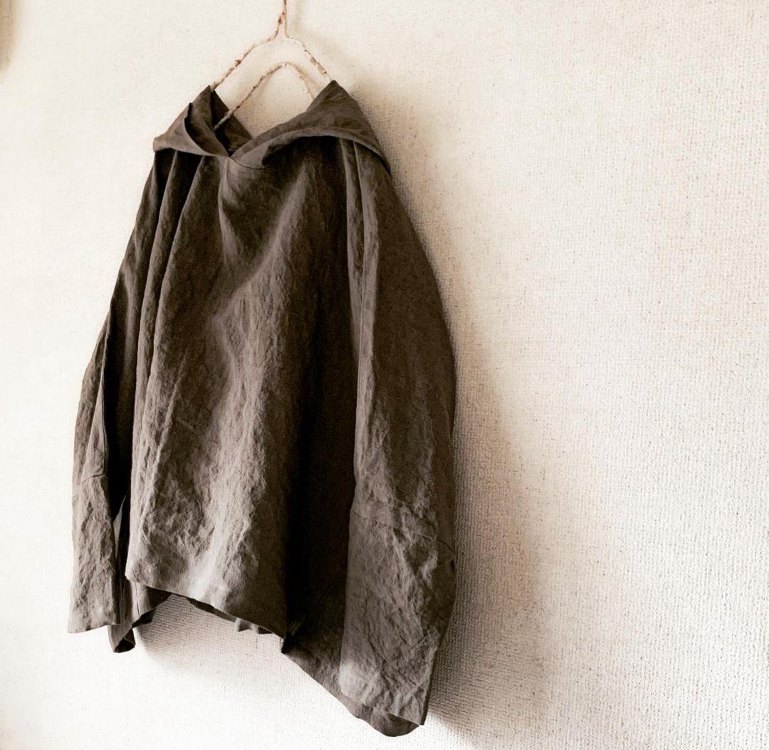 大人気作家さま　ドルマンショートパーカー　トープ