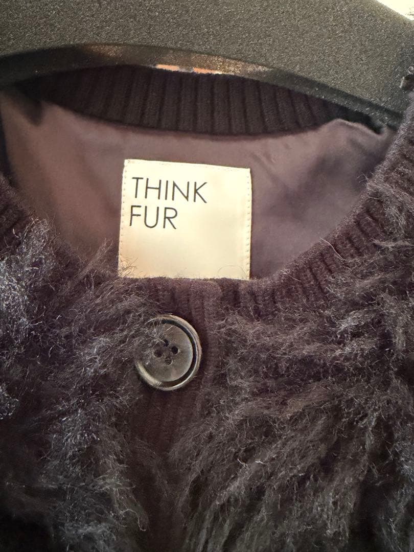 think fur エコファー2wayカーデ/BLK