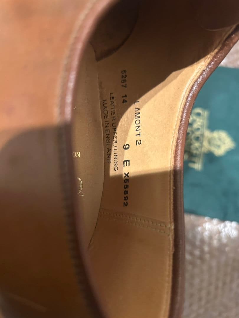 未使用　Crockett & Jones ブラウン ドレスシューズ　ビジネス　９