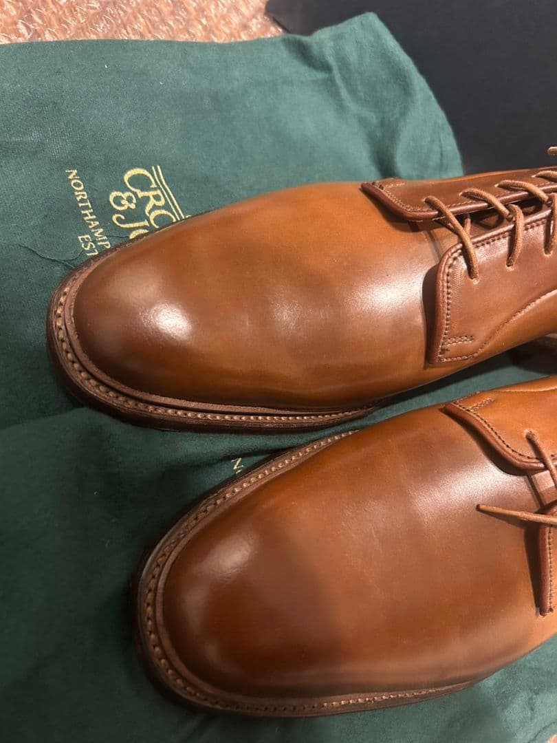 未使用　Crockett & Jones ブラウン ドレスシューズ　ビジネス　９