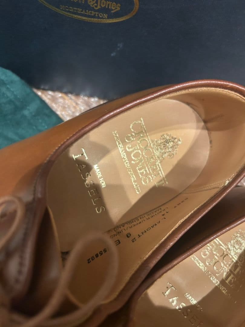 未使用　Crockett & Jones ブラウン ドレスシューズ　ビジネス　９