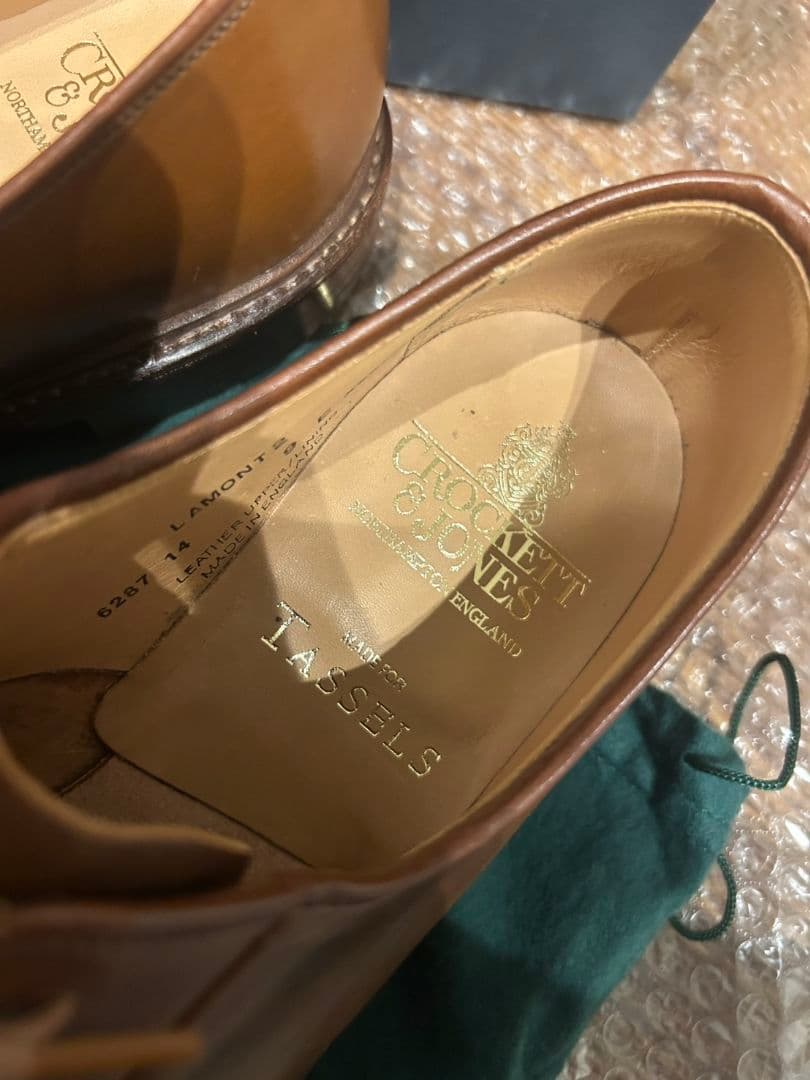 未使用　Crockett & Jones ブラウン ドレスシューズ　ビジネス　９