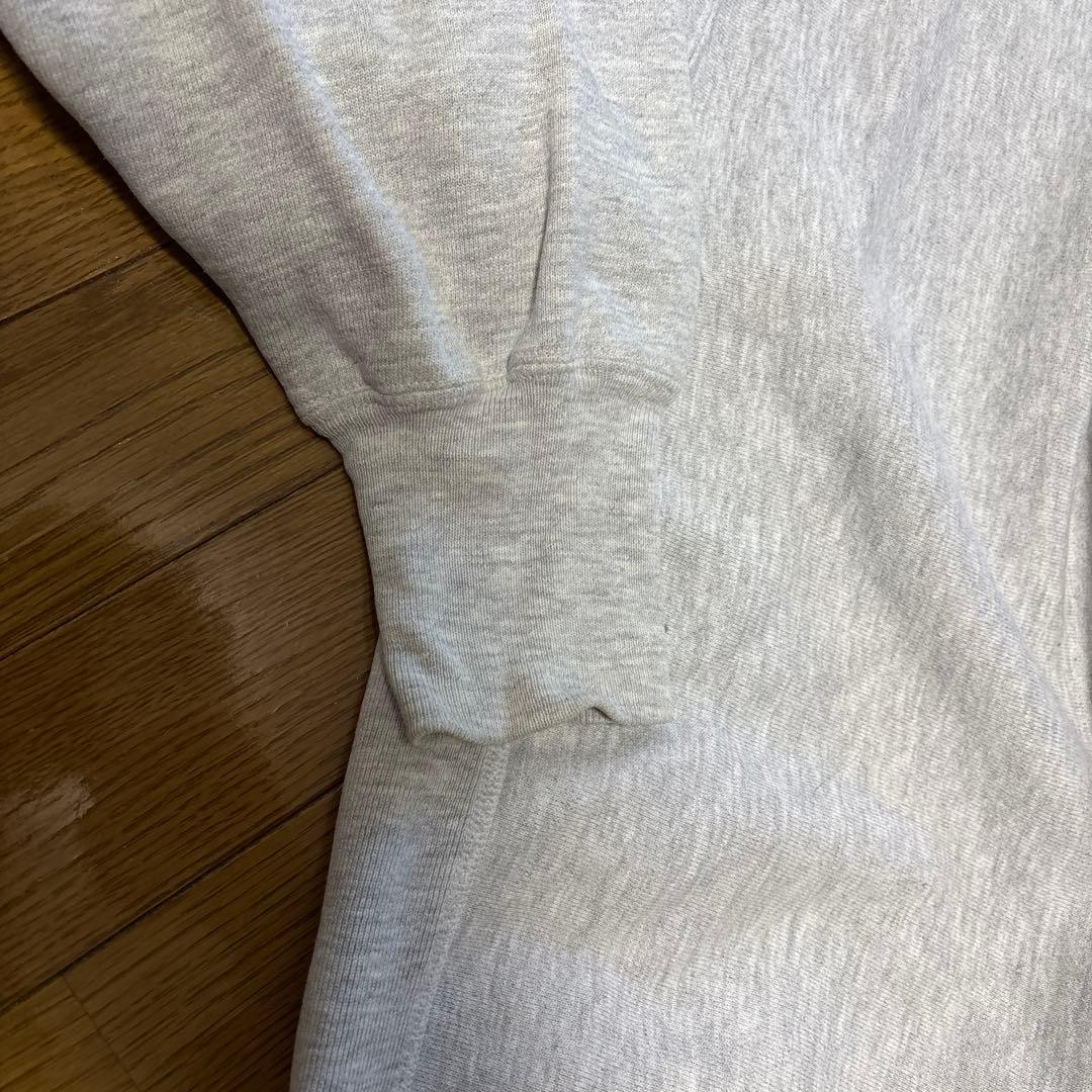 90s USA製 Champion リバースウィーブ 無地 グレー 目あり
