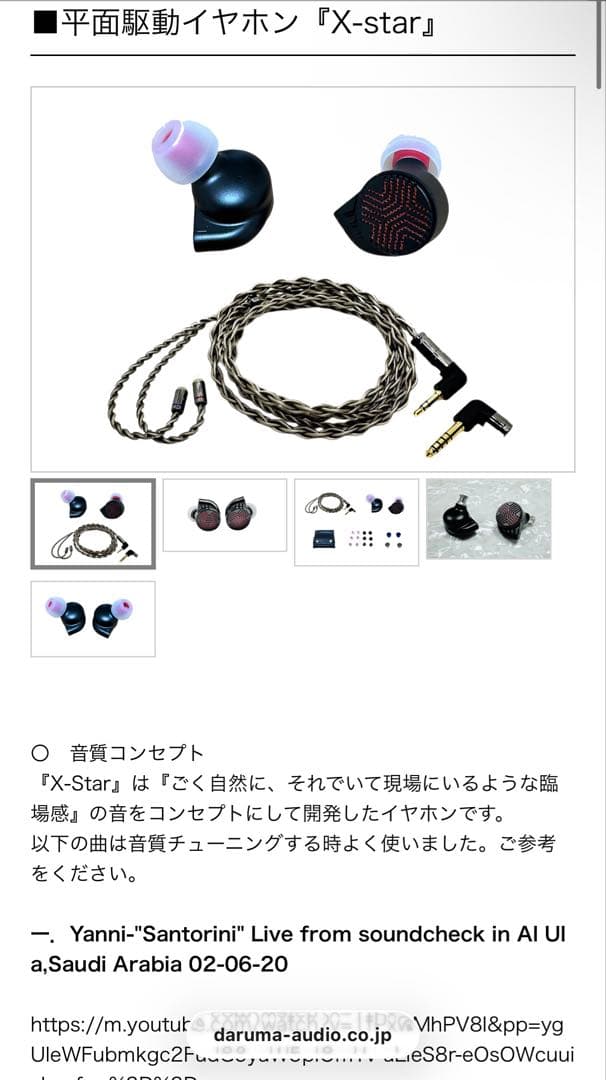 最終価格 DARUMA AUDIO X-Star 平面駆動 ケーブル未付属