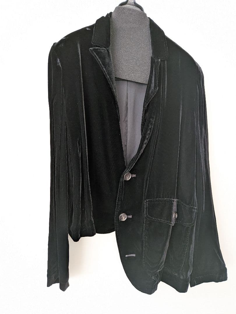 Y‘s yohjiyamamoto ベルベット　ジャケット　ブラック