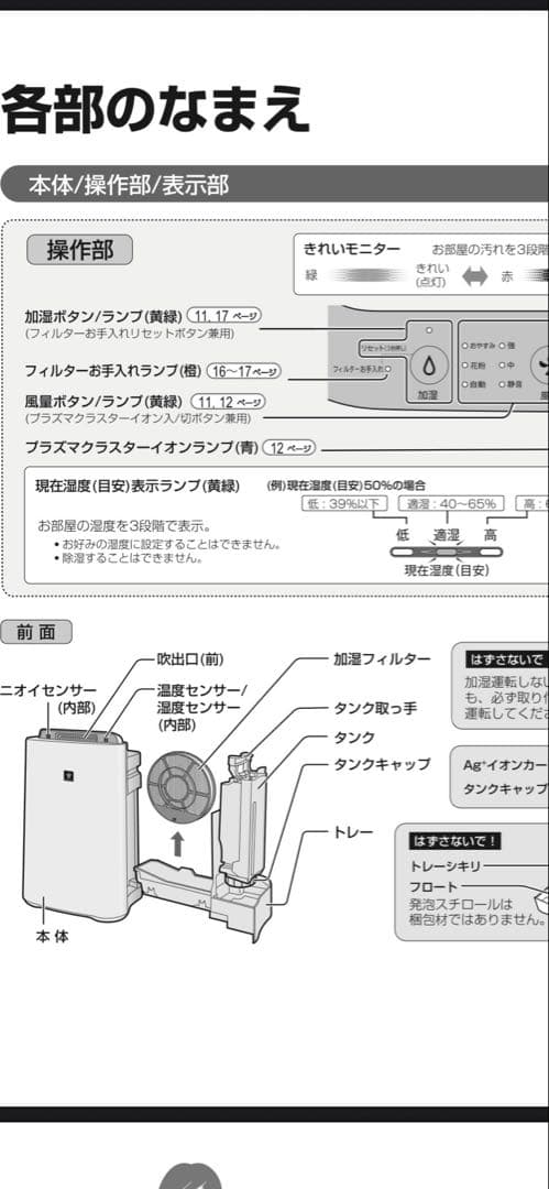 SHARP KC-40TH7-W 空気清浄機