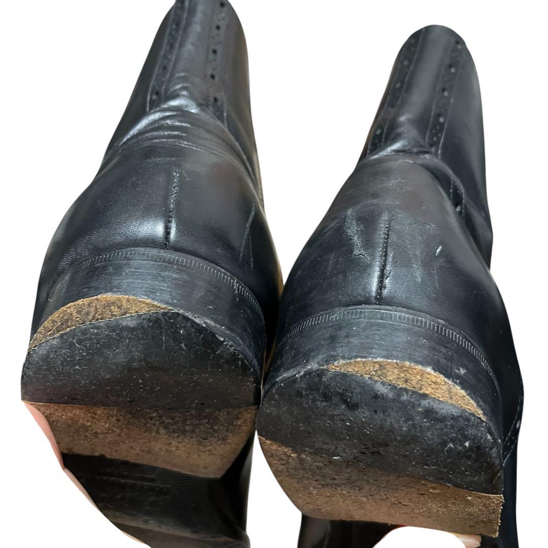 おっすおらクリリン D&G ドルガバ レザー　ムートン　ブーツ 8.5 黒