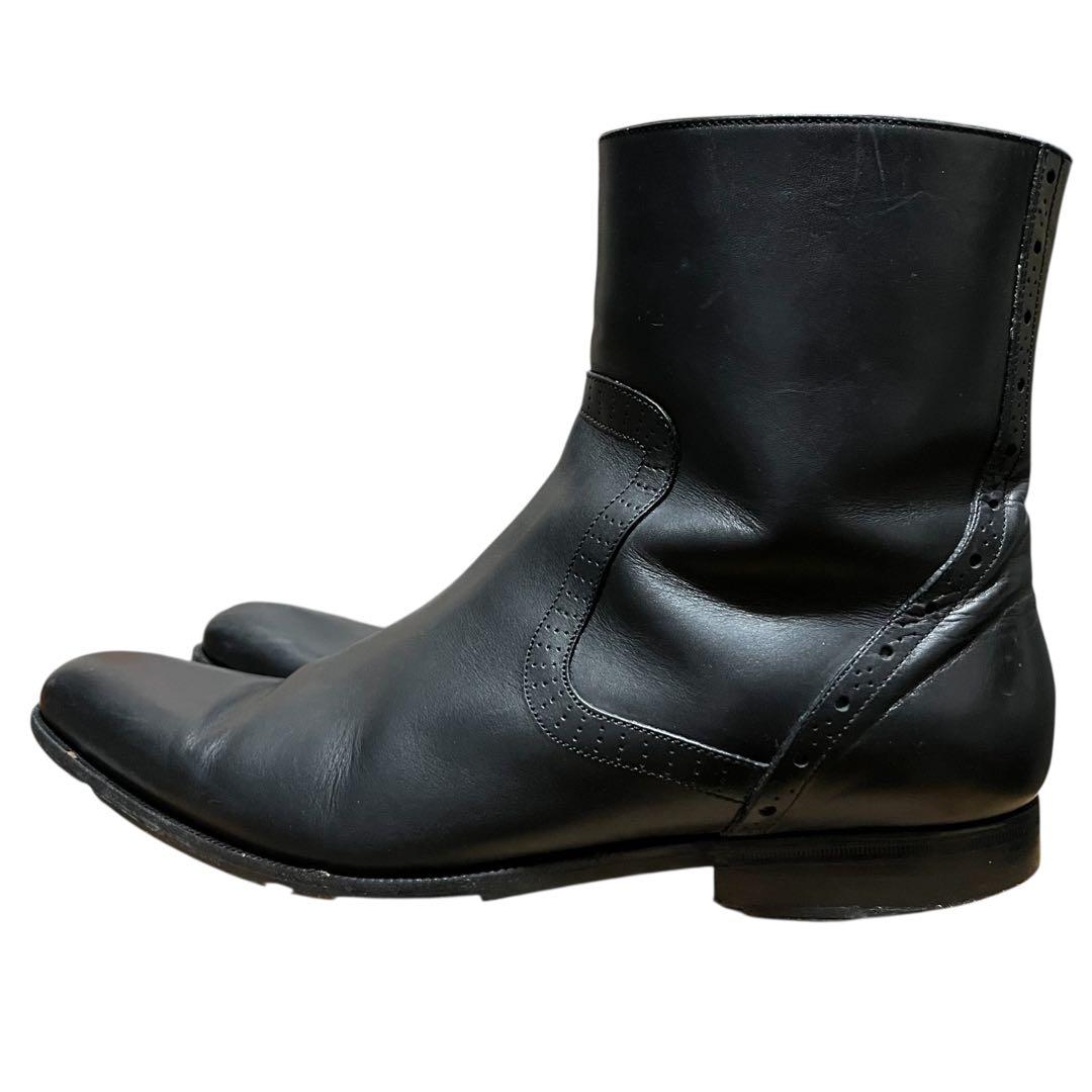 おっすおらクリリン D&G ドルガバ レザー　ムートン　ブーツ 8.5 黒