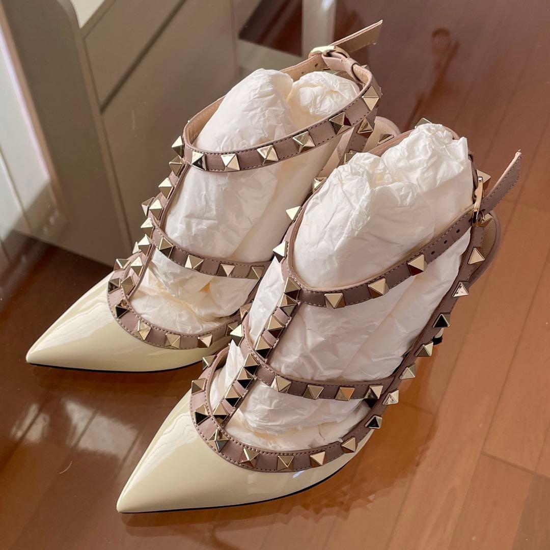 【新品同様】VALENTINO ヴァレンティノ ロックスタッズ パンプス ヒール