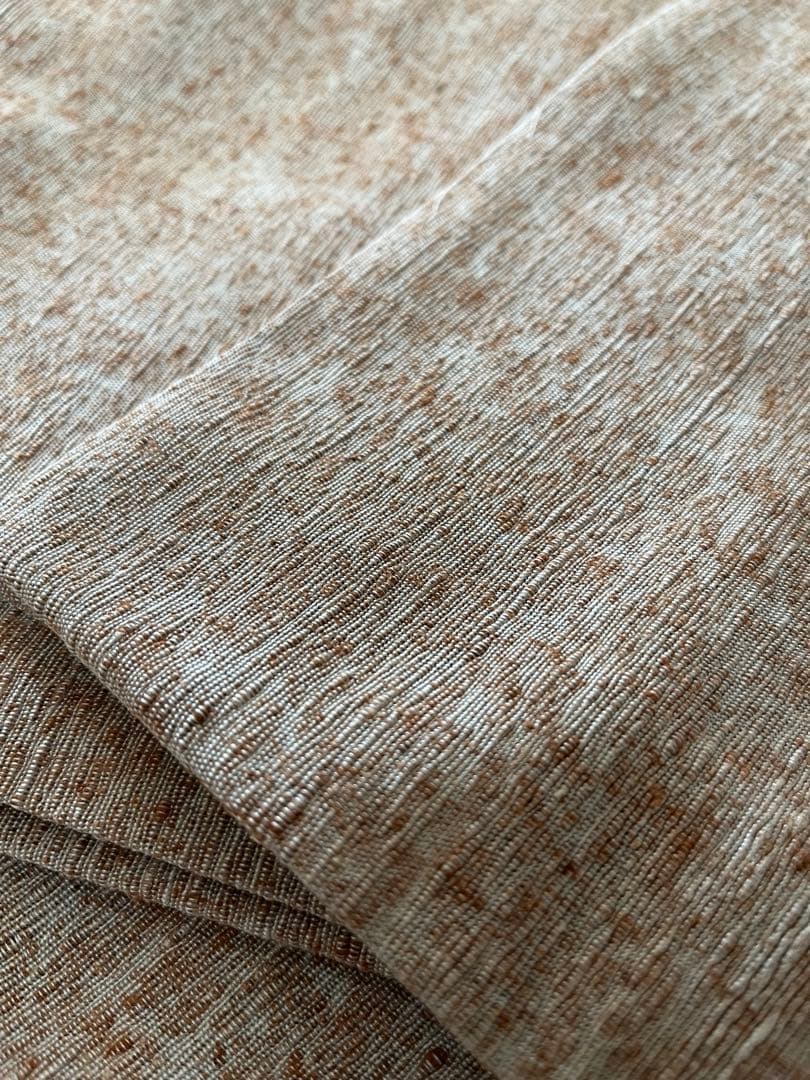 ぜんまい織　紬　色無地　出羽の織座　証紙付　未着用