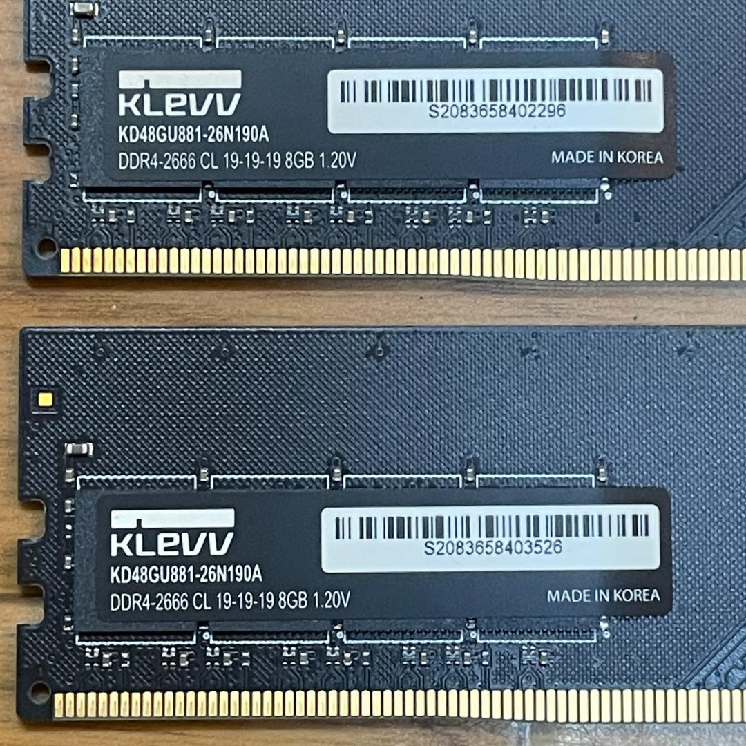 の*も様 KLEVV DDR4 2666 PC4-21300 8GBx4枚 32