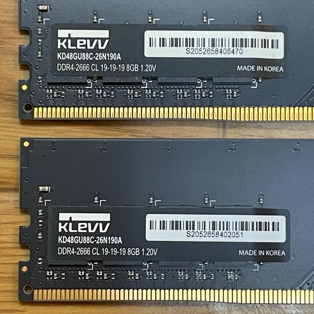 の*も様 KLEVV DDR4 2666 PC4-21300 8GBx4枚 32