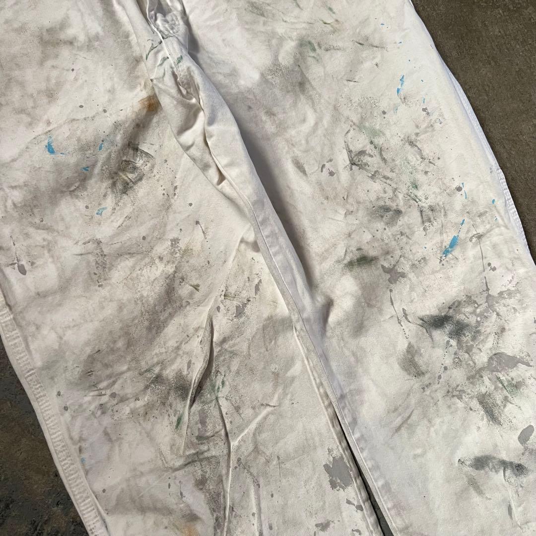 DICKIES ペンキ グランジ ホワイト ペインターパンツ W35