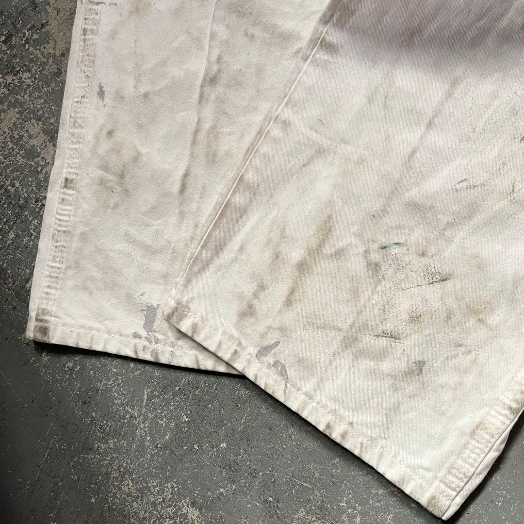 DICKIES ペンキ グランジ ホワイト ペインターパンツ W35
