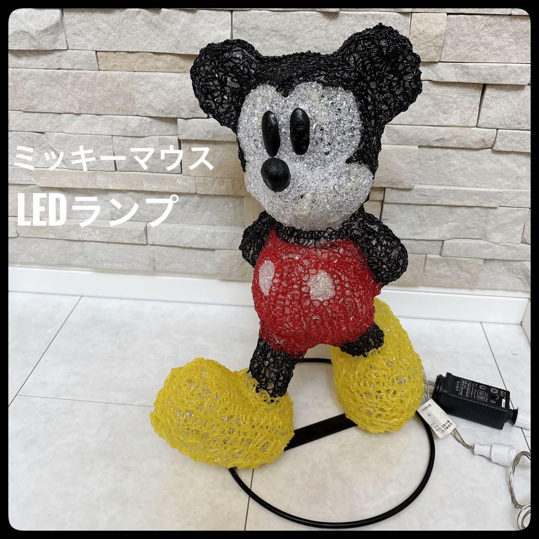 3D クリスタルモチーフ　ミッキーマウス LEDランプ 約30cm
