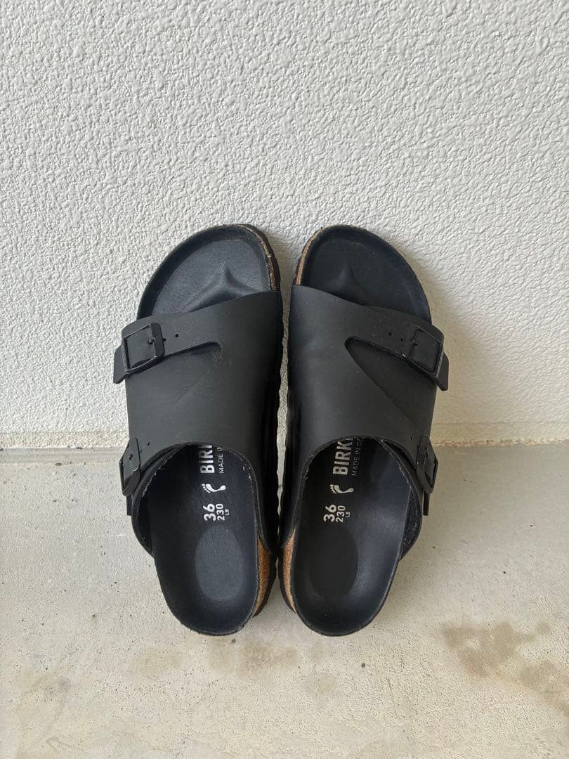 値下げ！Birkenstock ブラック サンダル 36 チューリッヒ　ビルケン