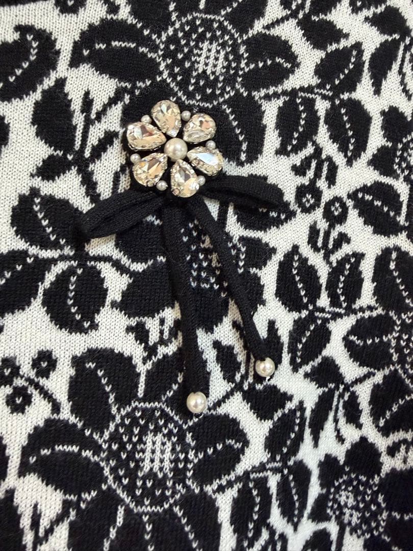 2025AW⭐️スーパービューティー⭐️ジャガードハイネックニットワンピース 44