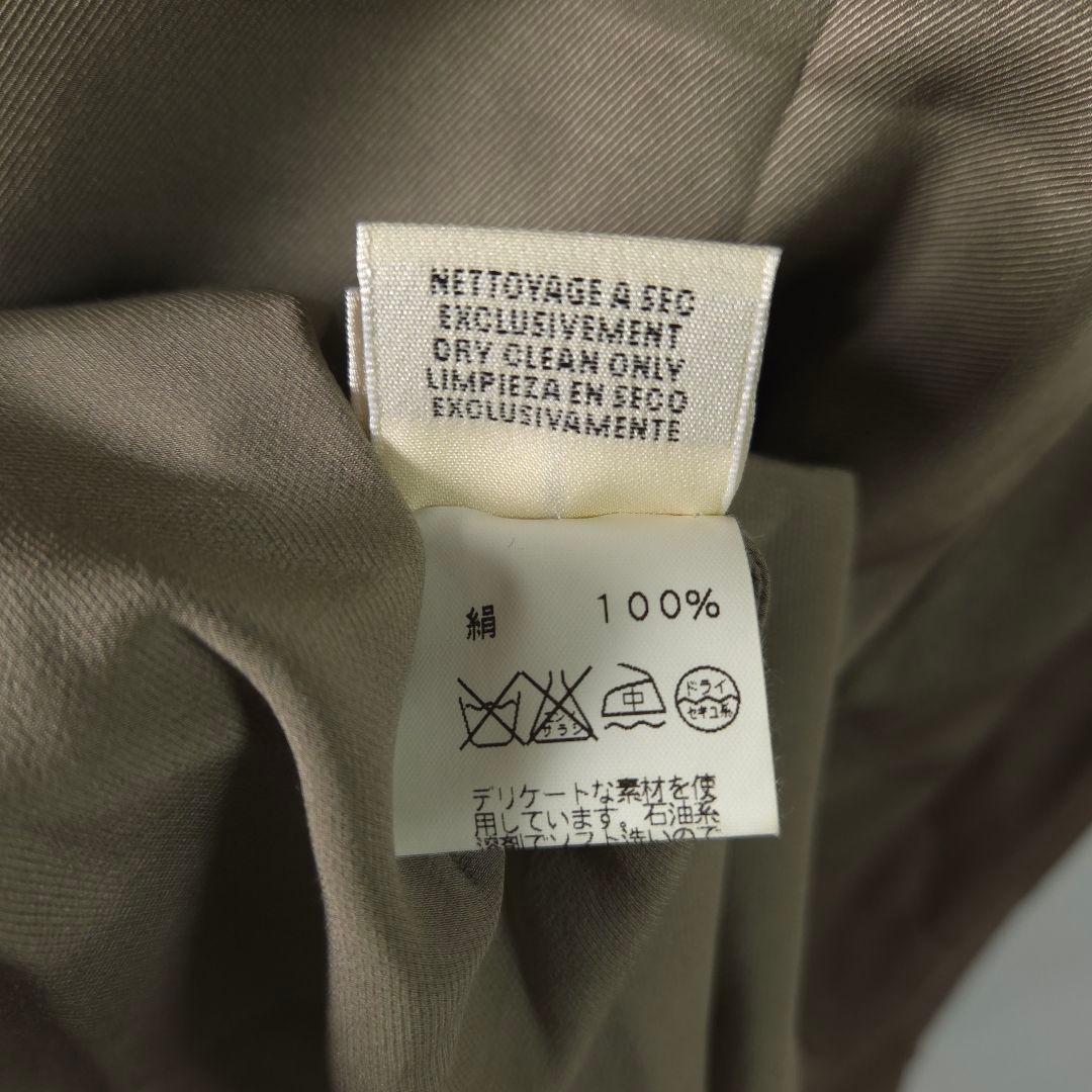 HERMES マルジェラ期 シルクカットソー カーキ