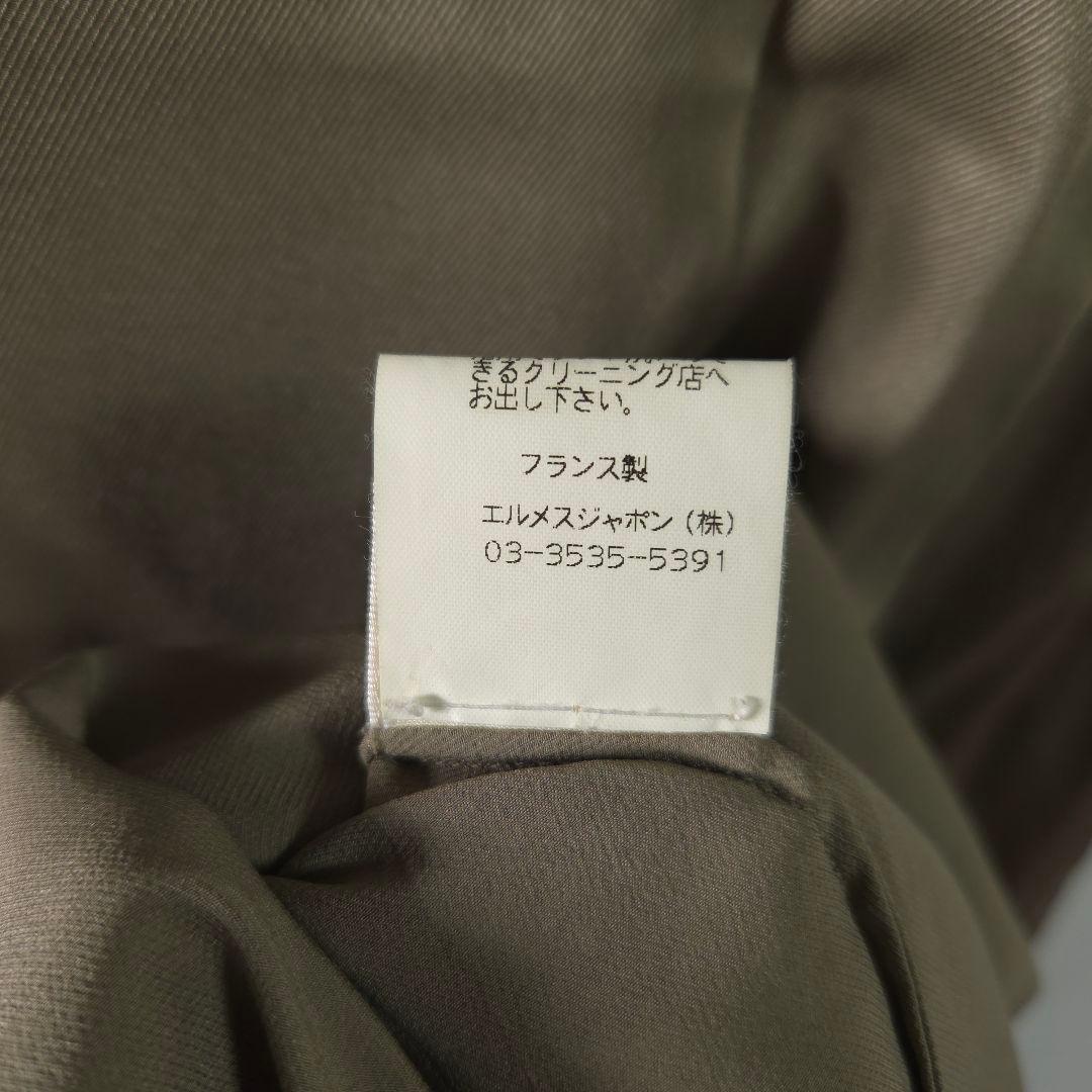 HERMES マルジェラ期 シルクカットソー カーキ