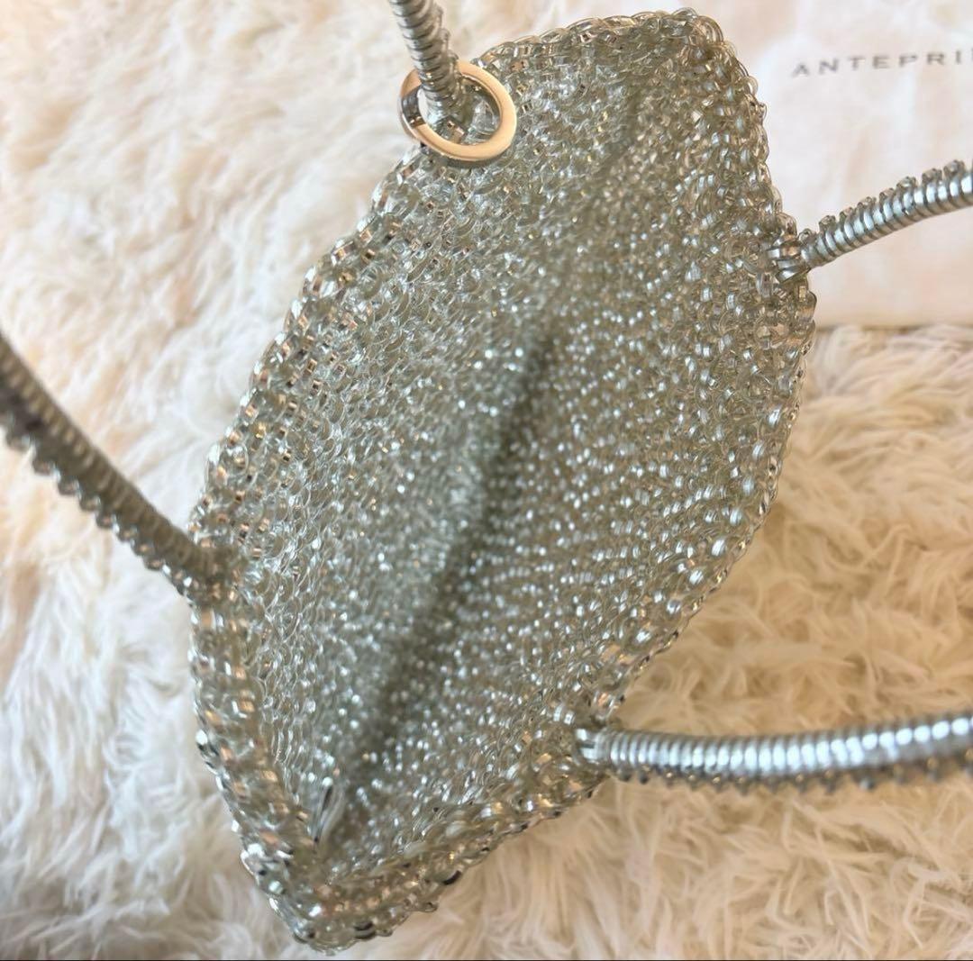 極美品 アンテプリマ スタンダード スクエア シルバー ワイヤーバッグ インナー