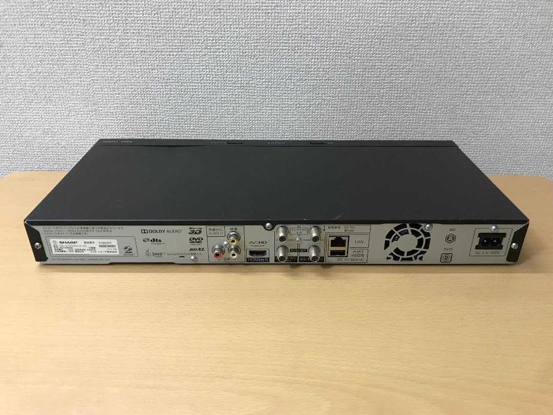 シャープ ブルーレイレコーダー 「BD-NW520」 動作品