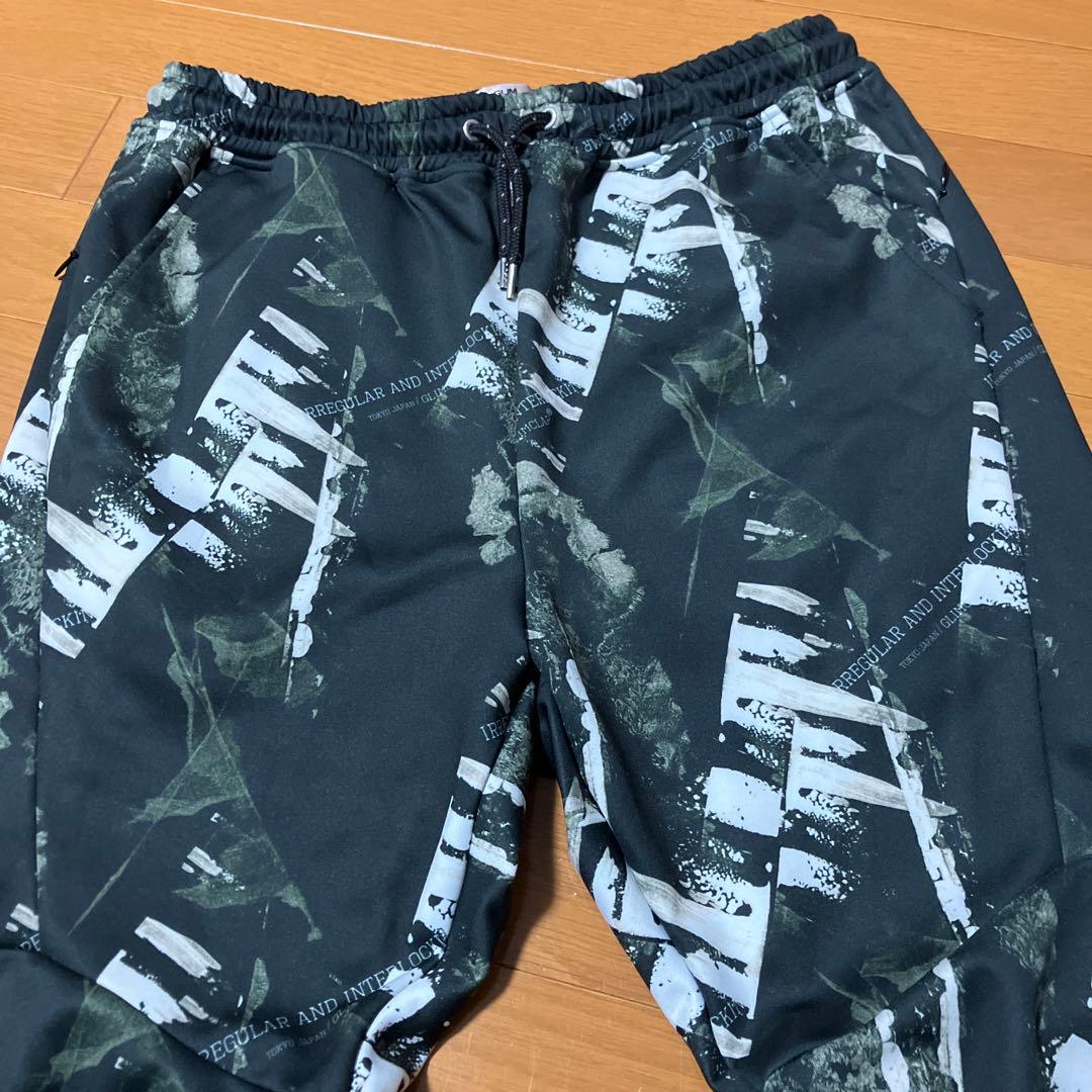 【GLIMCLAP】サルエルイージーパンツ/モノトーン総柄